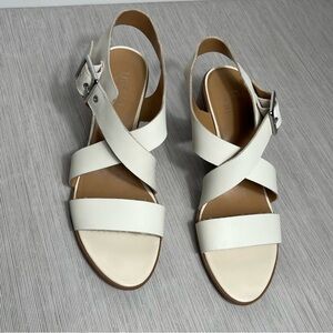 Franco Sarto White Strappy Sandals